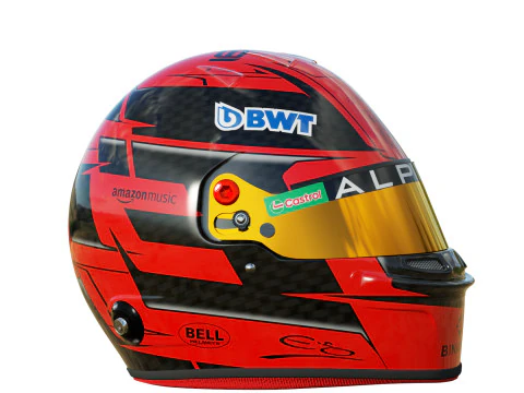 Capacete F1 Esteban Ocon 2024 Modelo 3D
