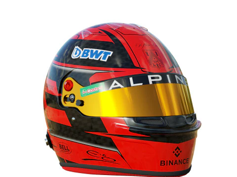 Capacete F1 Esteban Ocon 2024 Modelo 3D