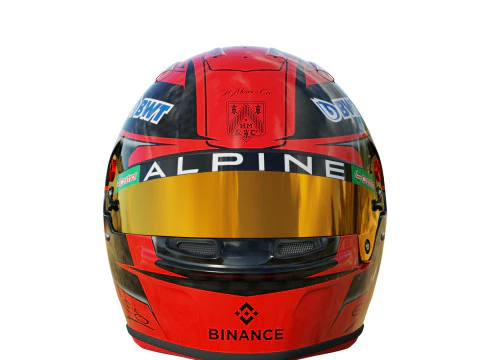 Capacete F1 Esteban Ocon 2024 Modelo 3D