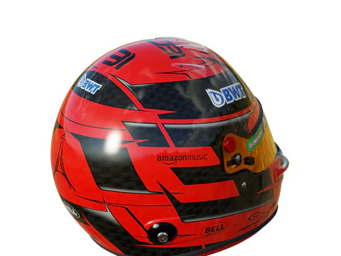 Capacete F1 Esteban Ocon 2024 Modelo 3D