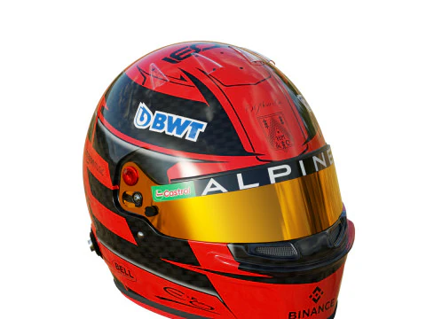 Capacete F1 Esteban Ocon 2024 Modelo 3D