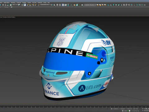 F1 Alpine Helmets 2024 3D Model