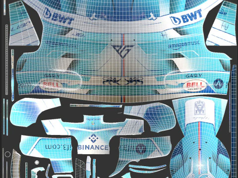 F1 Alpine Helmets 2024 3D Model