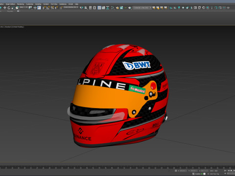 F1 Alpine Helmets 2024 3D Модель