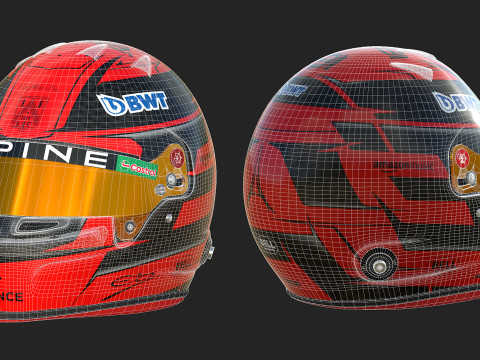 F1 Alpine Helmets 2024 3D Модель