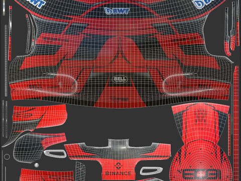 F1 Alpine Helmets 2024 3D Модель
