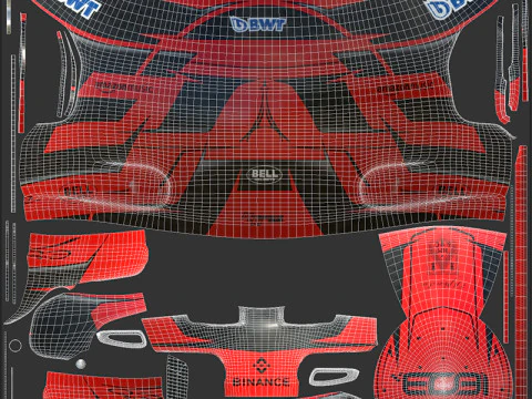 F1 Alpine Helmets 2024 3D Model