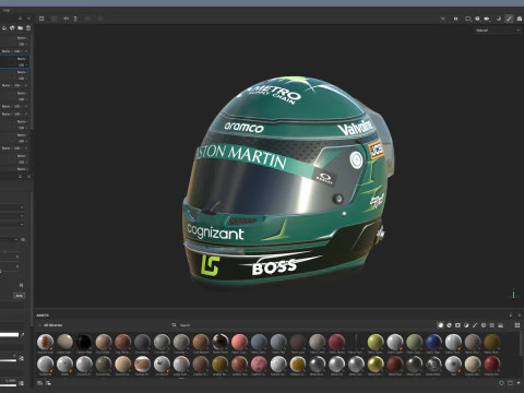 F1 लांस स्ट्रोक हेलमेट 2024 3D मॉडल