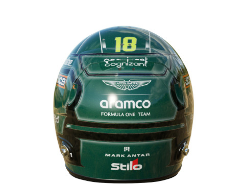 F1 Lance Stroll Helmet 2024 3D Model