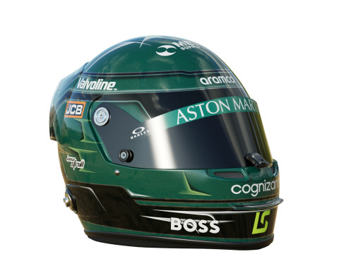 F1 Lance Stroll Helmet 2024 3D Model