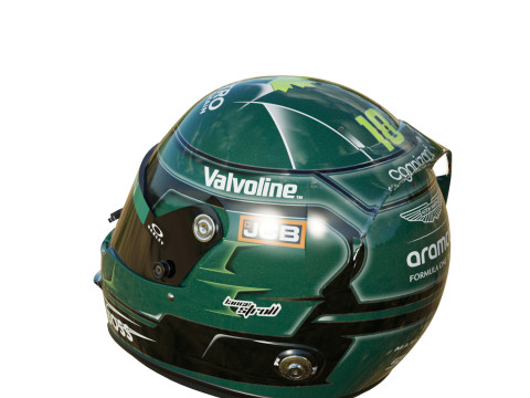 F1 Lance Stroll Helmet 2024 3D Model