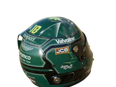 F1 Lance Stroll Helmet 2024 3D Model