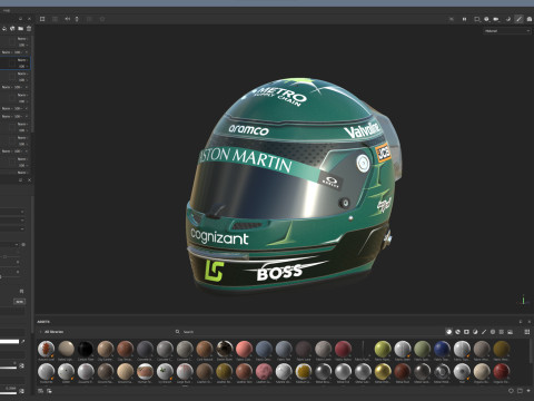 F1 Aston Martin Helmets 2024 Modèle 3D