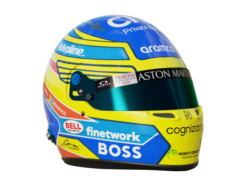 F1 Aston Martin Helmets 2024 Modèle 3D