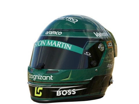 F1 Aston Martin Helmets 2024 3D Model