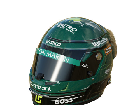 F1 Aston Martin Helmets 2024 Modèle 3D