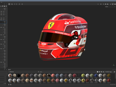 F1 Charles Leclerc Helmet 2024 3Dモデル