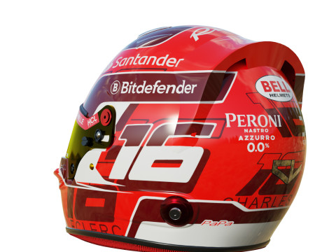 F1 Charles Leclerc Helmet 2024 3Dモデル