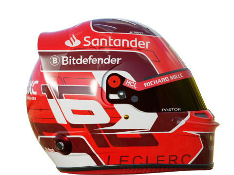 F1 Charles Leclerc Helmet 2024 3Dモデル