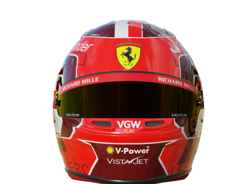 F1 Charles Leclerc Helmet 2024 3Dモデル