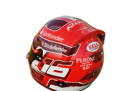 F1 Charles Leclerc Helmet 2024 3Dモデル