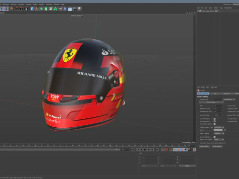 F1 Carlos Sainz Helmet 2024 3D Model