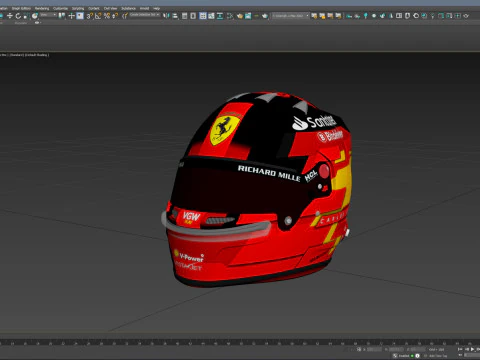 F1 Carlos Sainz Helmet 2024 3D Model