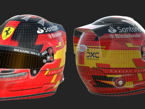 F1 Carlos Sainz Helmet 2024 3D Model