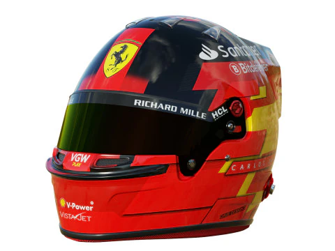 F1 Carlos Sainz Helmet 2024 3D Model