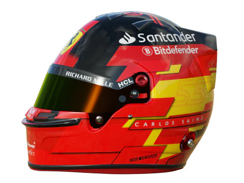 F1 Carlos Sainz Helmet 2024 3D Model