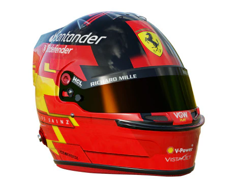 F1 Carlos Sainz Helmet 2024 3D Model