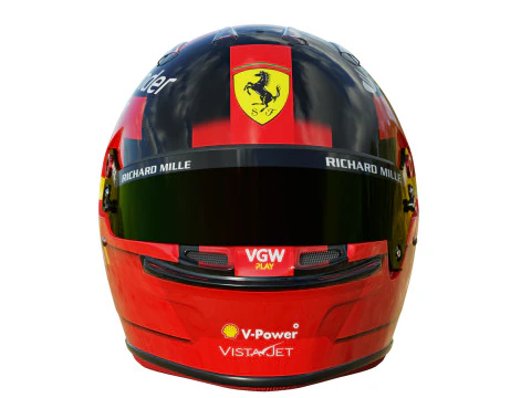 F1 Carlos Sainz Helmet 2024 3D Model