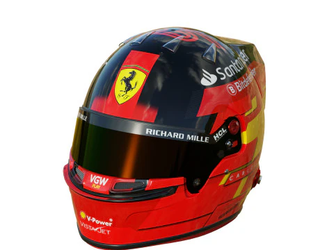 F1 Carlos Sainz Helmet 2024 3D Model
