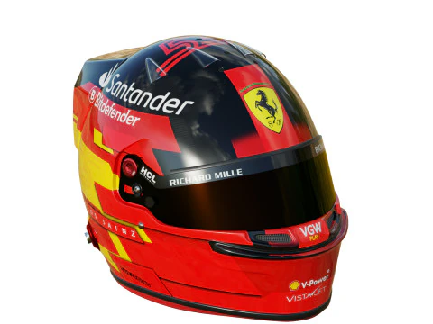 F1 Carlos Sainz Helmet 2024 3D Model