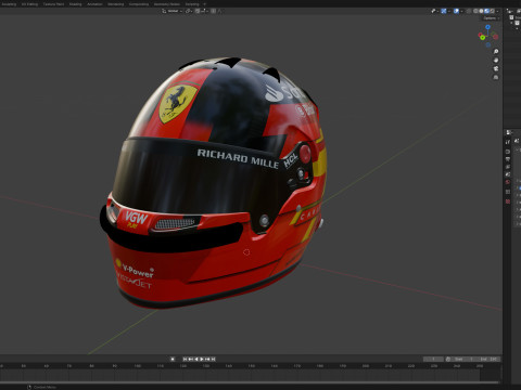 F1 Scuderia Helmets 2024 3D Model