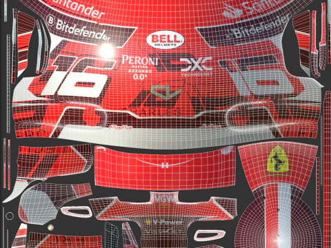 F1 Scuderia Helmets 2024 3D Model