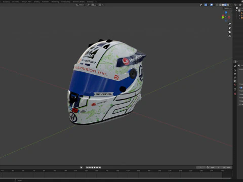 F1 Haas Helmets 2024 3D Model