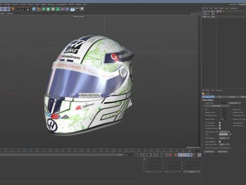 F1 Haas Helmets 2024 3D Model
