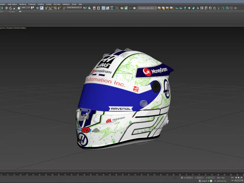 F1 Haas Helmets 2024 3D Model