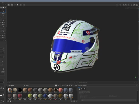F1 Haas Helmets 2024 3D Model