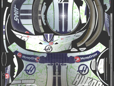 F1 Haas Helmets 2024 3D Model