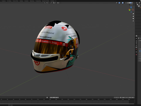 F1 Haas Helmets 2024 3D Model
