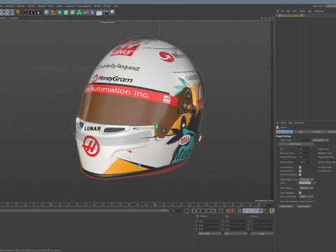 F1 Haas Helmets 2024 3D Model