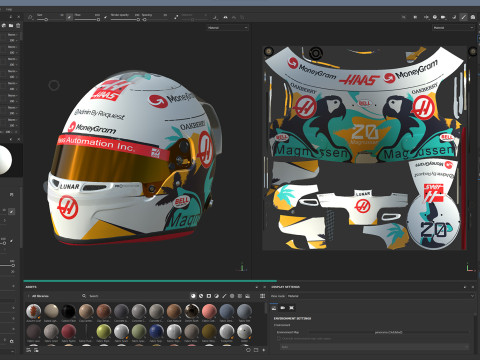 F1 Haas Helmets 2024 3D Model