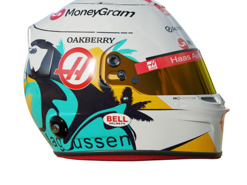 F1 Haas Helmets 2024 3D Model