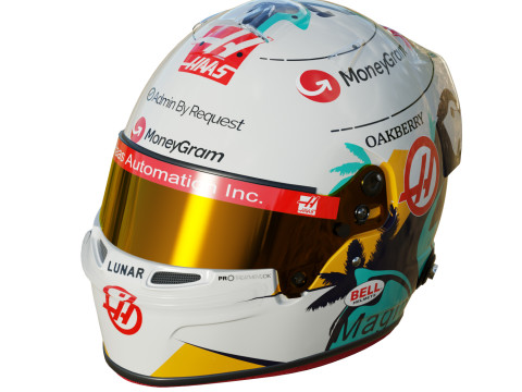 F1 Haas Helmets 2024 3D Model