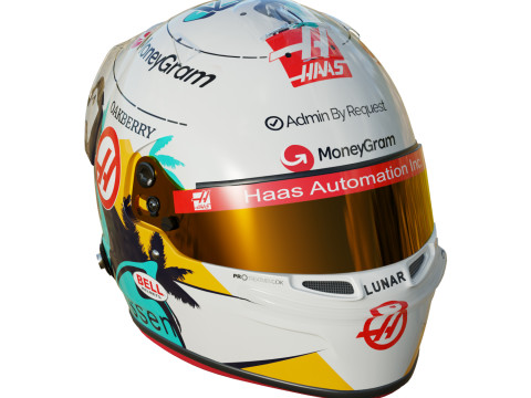 F1 Haas Helmets 2024 3D Model