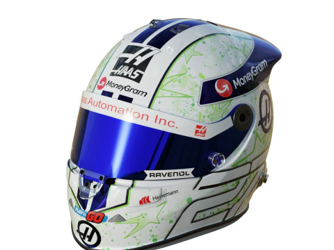 F1 Haas Helmets 2024 3D Model