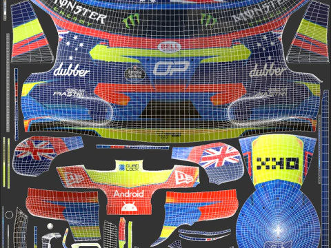 F1 Oscar Piastri Helmet 2024 3D Model