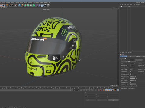 F1 Lando Norris Helmet 2024 Model 3D